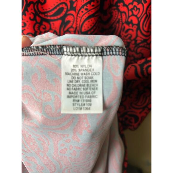 Jude Connally Print Dress Size Small Red & Black - Picture 5 of 6